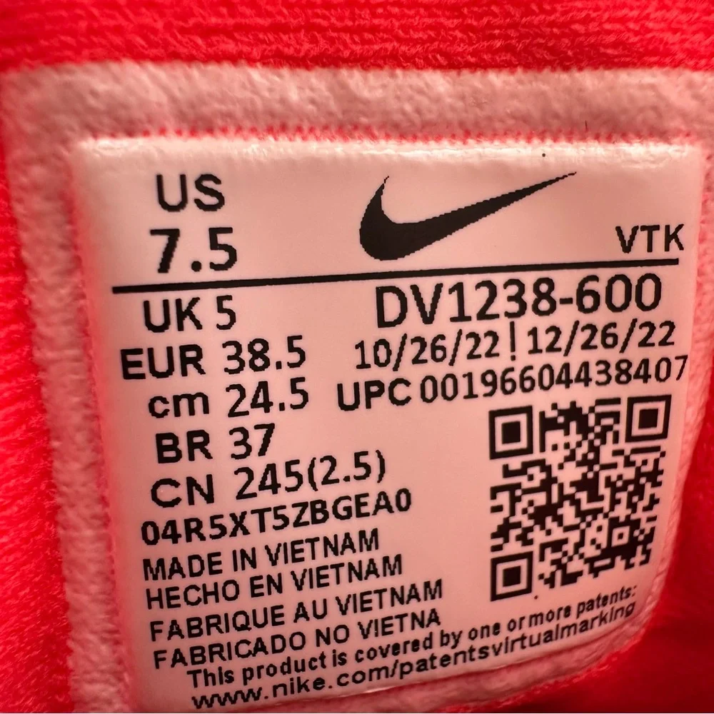 Nike Women’s Motiva Bright Crimson Pink Mesh Athletic Running Shoes Size 7.5 - Picture 8 of 12